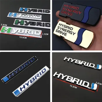 3D Automobilių Stilius Cinko Lydinys Logotipas Ženklelis HIBRIDAS Logo Lipdukus Dekoracija 