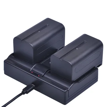 Batmax 2vnt 7.2 V 5200mAh NP-F770 NP-F750 NP F770 NP F750 NPF770 750 Baterijas + Dual USB Įkroviklis Sony CCD-RV100 DCR-TRU47E