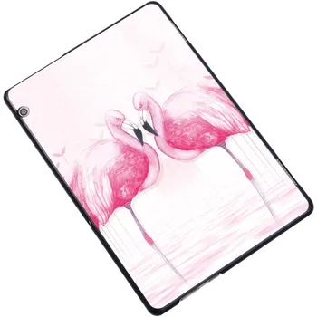Planšetinio kompiuterio Atveju, Huawei MediaPad T3 8/T3 10 9.6 Colių/T5 10 10.1 Colių 2020 M Nauji Slim Flamingo Sunkiai Shell +Stylus