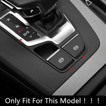 Automobilio Stilius Elektroninis rankinis Stabdis Pavarų Perjungimo Skydelio Mygtukai Padengti Apdaila Audi Q5 2018-2020 LHD Interjero Priedai