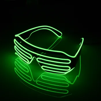 Deglo Akinius Juosta Šalies Liuminescencinės Šokių DJ Šviesus Akinius EL Viela Mados Neon LED Lemputė Švyti Reivo Atmosferą Activing Rekvizitai