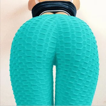 Ruching push up antblauzdžiai fitneso drabužių 2020 kultūrizmo seksualus legging sportinę athleisure šviesiai mėlynos moterų kelnės