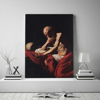 Atgailaujantis Saint Jerome Caravaggio Tapyba, Drobė plakatas sienos Meno dekoro Gyvenimo kambario, Miegamasis, Studijų Namų Puošybai Spausdina