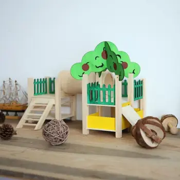 Žiurkėno Namas Slėptuvės Mediniai Žiurkės Žaidimų Aikštelė Veiklos Laipiojimo Platformą, Žaislai