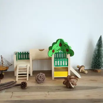 Žiurkėno Namas Slėptuvės Mediniai Žiurkės Žaidimų Aikštelė Veiklos Laipiojimo Platformą, Žaislai