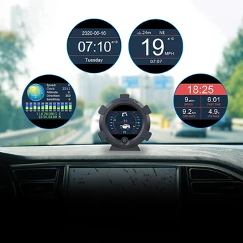 LEEPEE Pateikti Nuolydžio Kampas Greičio Įrenginio Smart GPS Šlaito Metrų Aukščio Off-road Prietaisas Didelio Tikslumo Kompasas Automobilių Inclinometer