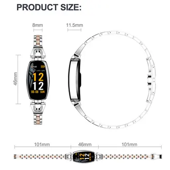 H8 Smart Watch Moterų IP67 atsparus Vandeniui Širdies ritmo Monitoringo Bluetooth Fitneso Apyrankę Smartwatch 