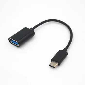 20PCS/DAUG 16CM Tipas-C OTG Adapterio Kabelis USB 3.1 C Tipo Male Į USB 3.0 Moterų OTG Duomenų Laido Adapteris