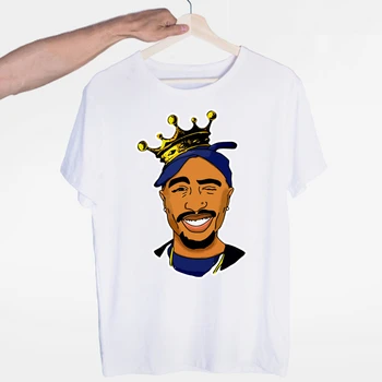 Tupac 2pac Hip-Hop Grobis Harajuku Streetwear T-shirt O-Kaklo trumpomis Rankovėmis, Vasaros Atsitiktinis Mados Unisex Vyrų ir Moterų Marškinėlius