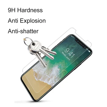 10vnt 2.5 D Grūdintas Stiklas 9H iPhone 12 Mini Pro 11 Max XS XR X 8 7 6 Plus SE 5 Screen Protector Kino Guard Su Geltona Dėžutė