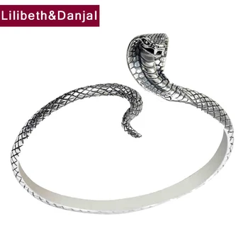 Mamba Kobra 925 Sterlingas Sidabro Bangle Moterų Papuošalai Reguliuojamas Indijos Bangle Apyrankės Dovana Fine Jewelry B3