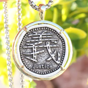 Kinų Simbolių Karoliai Geriausias Draugas Vyrų Mandarin Oriental Simbolių, Teisingumo, Meilės Simbolis Papuošalai