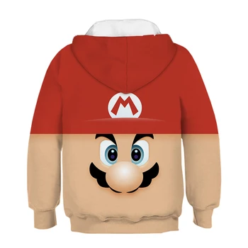 Super Mario Berniukai Hoodies Modelis Rudens Žiemos Outwear Vaikų Megztiniai Vaikams Drabužių Berniukas poliesteris Puloveriai 3-14 Y
