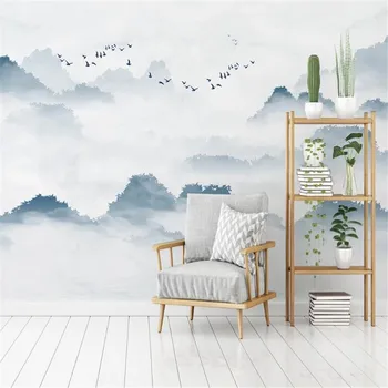 Milofi užsakymą didelis tapetai, freskos 3D abstraktaus meno samprata kraštovaizdžio marmuro modelis fono sienos