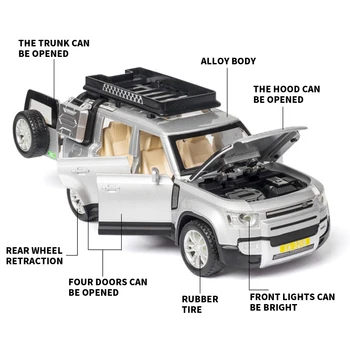 1:32 Diecasts & Žaislinės Transporto priemonės Modelio Automobilių Metalo Lydinio, Modeliavimo DEFENDER 
