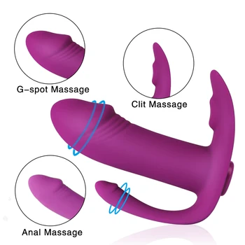 Nešiojami Dildo Viibrator 3 Naudoti Nuotolinio Valdymo Magic AV Vibratorius Stimumate Makšties Analinis Masažas Lyžis Klitorio Moterų Sekso Žaislas