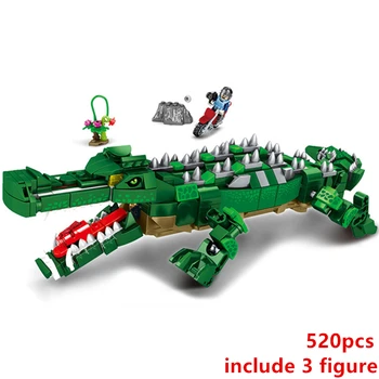 NAUJAS Juros periodo Parkas Pasaulio Idėjas Krokodilas Siautėti Dinozaurai Gyvūnų Serijos Blokai Modelis Nustato Plytų Klasikinis Filmas Žaislai