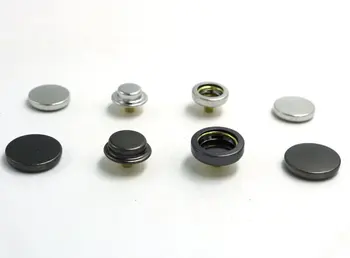 Aukštos kokybės vario specialios užtrauktuku metaliniai mygtukai Kniedės užsegimas žalvario Snap užtrauktuku snap mygtuką žemyn striukė sagos, 12mm/15mm 20pcs