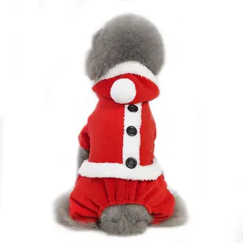 2018 Cosplay Šuo Audiniu Nustatyti Kalėdų Šuo Striukė Šilta Santa Claus Žiemos Kalėdų Smulkaus Ir Vidutinio Šuns Žiemą Audiniai Reikmenys