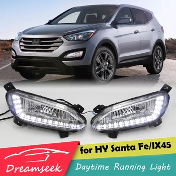LED DRL už Hyundai Santa Fe IX45 2013 Šviesos važiavimui Dieną Rūko Žibintas (Viena Skylė)