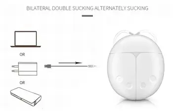USB Elektros krūties siurblys kūdikių pieno siurblio antgalis siurbimo antgalis siurblys žindymo butelio kakleliai ER294