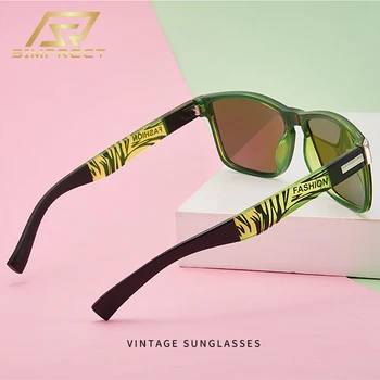 SIMPRECT 2021 Aikštėje Poliarizuoti Akiniai nuo saulės Vyrai Mada, Retro Vintage Veidrodis UV400 Anti-Glare Vairuotojo Saulės Akiniai Vyrams Oculos