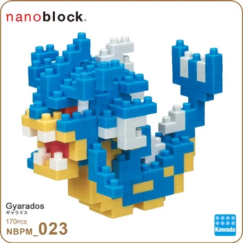 Nanoblock Pokemon Pikachu NBPM-023 Gyarados 170pcs Anime ir Animacinių filmų Diamond mini micro Bloko Statyba Blokai, Plytos, Žaislai, Žaidimai