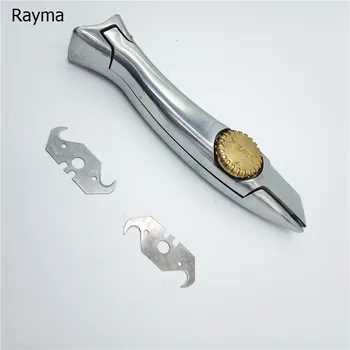 Rayma Delfinų formos PVC grindų pjovimo peilis,Cinko-aliuminio lydinio rankena roll grindų cutter,kilimų rankena cutter su 2 vnt peilis