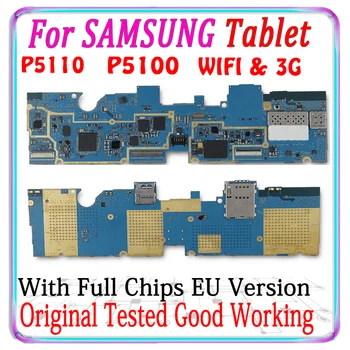Nemokamas pristatymas Originalus Samsung Galaxy Tab 2 10.1 P5100 3G P5110 WIFI Plokštė ES Versija Logika lenta Su drožlių Plokštė MB