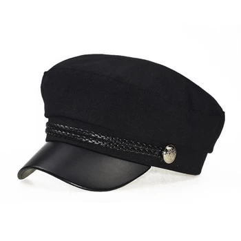 NAUJA Rudens aštuoniakampis skrybėlės moterims butas karinės beisbolo kepuraitę ponios solid caps moterų atsitiktinis beretės skrybėlę gorra militar
