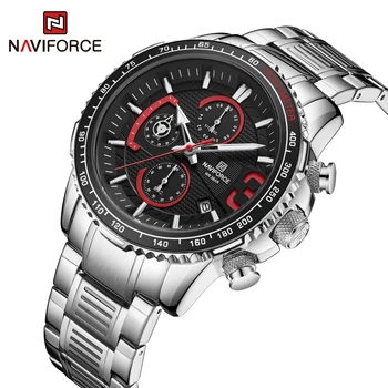 NAVIFORCE Chronograph Mens Watch Laikrodžiai Viršų Markės Mados Verslo Laikrodį Sporto Kvarco Data Vandeniui Laikrodis Vyrų 2020 Naujas