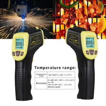 600℃ /1112℉ Pyrometer GM320S Infraraudonųjų spindulių ir Aukštos Temperatūros Termometras Pramonės K9FA