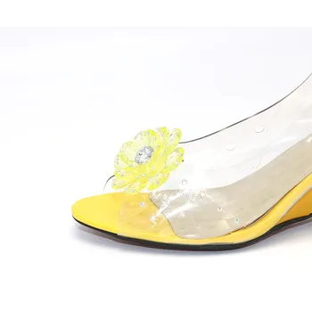 BONJOMARISA Didelis Dydis 34-43 Gamyklos Kaina Romos stilingas aukštos kokybės mados pleišto kulno sandalai suknelė atsitiktinis batai, sandalai XB140
