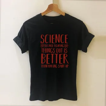 Juokinga Mokslo Mokslininkas Harajuku Marškinėliai Juokinga T-shirt Moterims, Drabužiai Atsitiktinis trumpomis Rankovėmis Viršūnes Trišakiai Plius Dydis