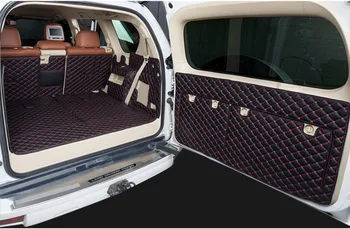 Pilnas komplektas automobilio bagažo skyriaus kilimėliai + galines duris kilimėlis Toyota Land Cruiser 150 Prado 7 sėdimos vietos 2020-2010 vandeniui linijinių krovinių įkrovos kilimai