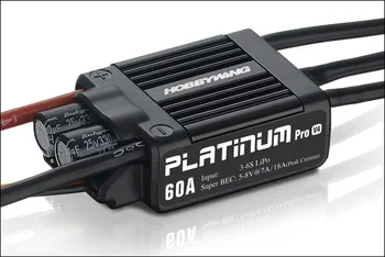 1pc Originalus HobbyWing Platinum PRO V4 60A ESC (3S-6S) už 450-480 Klasės Heli (Propeleris: 325-360mm)