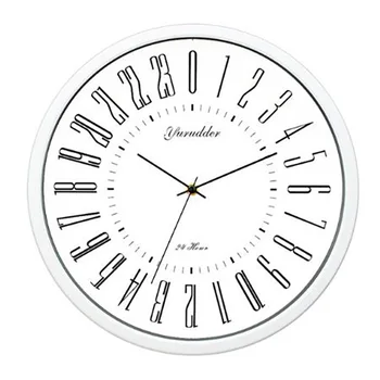 2021 Naujausias 24 Valandų Ciferblatas Projektavimo 12 Colių Laikrodis Metalinis Rėmas Šiuolaikinės Mados Dekoratyvinis Apvalus Sieninis Laikrodis Namų Apdailos Juostą Tyrimas