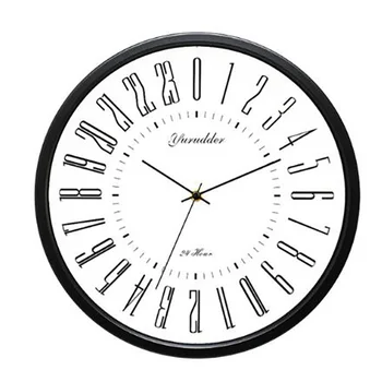 2021 Naujausias 24 Valandų Ciferblatas Projektavimo 12 Colių Laikrodis Metalinis Rėmas Šiuolaikinės Mados Dekoratyvinis Apvalus Sieninis Laikrodis Namų Apdailos Juostą Tyrimas