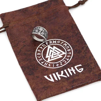 Vyrai nerūdijančio plieno skandinavų vikingų thor hammer MJOLNIR su ožkos amuletas žiedas viking papuošalai