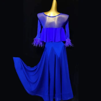 Šokių Suknelė standartinis pramoginiai amerikos sklandžiai rengtis valsas suknelė tango suknelė suknelės balus plunksnų šokių suknelė mq239