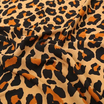 Audinio Mados Marškinėliai Leopard-print Poliesterio Audinio Sprogo Rudenį ir Žiemą Huayao Atspausdintas Šifono Audinio audinio