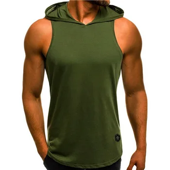 Vyrai Rankovių Tankų Kultūrizmo Hoodie Viršūnes Treniruotės 2020 Kietas Slim Vest Vasaros Camiseta Tirantes Atsitiktinis Bliuzono Singlet