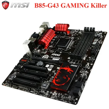 LGA 1150 DDR3 MSI B85-G43 ŽAIDIMŲ pradinio Darbastalio Plokštė Intel B85 PCI-E 3.0 USB3.0 32GB Taurės i7 i5, i3 DDR3 Naudojamas Mainboard