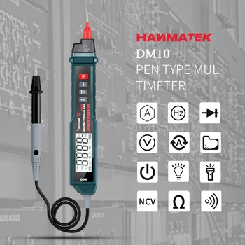 HANMATEK DM10 pen tipo skaitmeninis multimetras ne-kreipkitės ACV/DCV kišeniniai elektroniniai testeriai