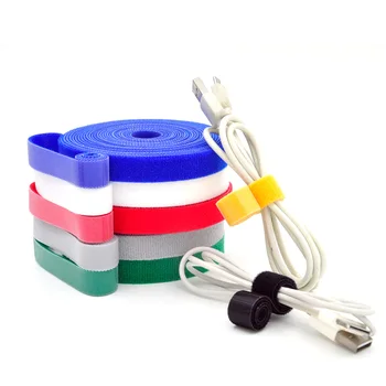 5 M/roll Magija sagtis nailono kabeliui Plotis 2 cm, vielos valdymo kabelinių ryšių 6 spalvų rinktis iš 