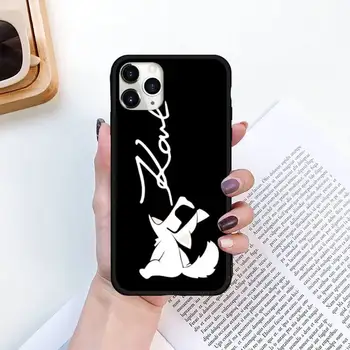 Lagerfeld prabangos prekės ženklo dizaineris KARLS Telefono dėklas skirtas iPhone 11 12 Pro XS MAX 8 7 Plus X XR Samsung Note 9 10 S20 A51 Plus Ultra