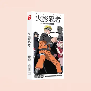 1660pcs/Box Naruto Atvirukų Anime Po pranešimai Kortelės, Dovanų Kortelės