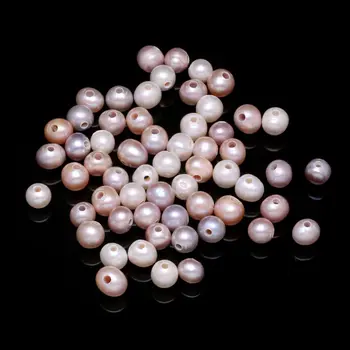 Natūralūs gėlavandenių perlų dulkių pavidalo pusiau skylę prarasti karoliukai papuošalai priėmimo 