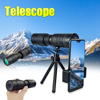 4K 10-300X40mm Super Artinimo Zoom Monokuliariniai Teleskopas su BAK4 Prizmė, Objektyvas Paplūdimio Kelionės Lauko Sporto Veikla