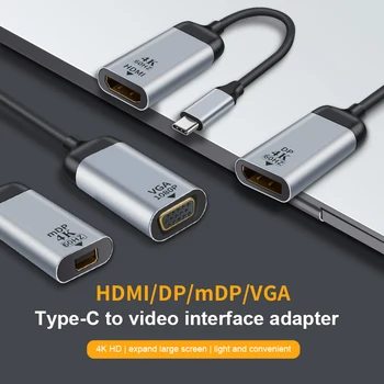Tipas-C, HDMI, HD TV Adapteris Konverteris USB-C 4K Adapteris, skirtas PC Laptop Tablet Telefono Plug and Play Stabilų Signalo Perdavimas